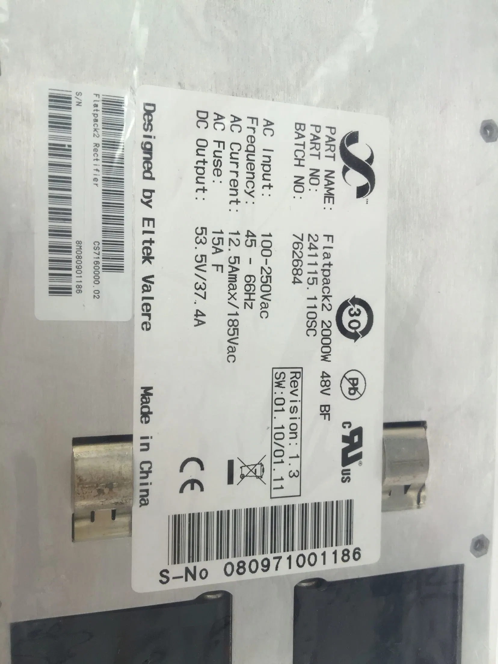 El módulo de alimentación 241115.110Eltek sc Flatpack2 2000W 48V Bf 53,5V/37,4UN