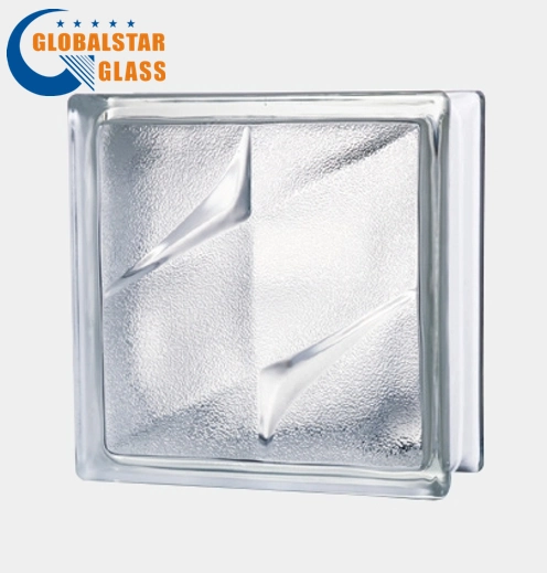 Best Quality Cloudy Clear 190X190X80mm Glass Brick/Glass Block/Glass Brick with Hole for Decoration