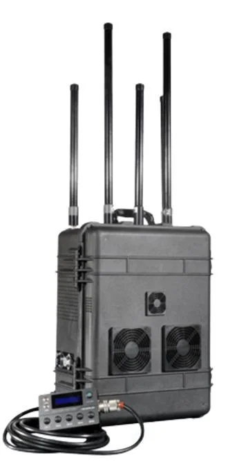 Anti Drone System Omnidirectional Detector and Jammer with Trolley Case