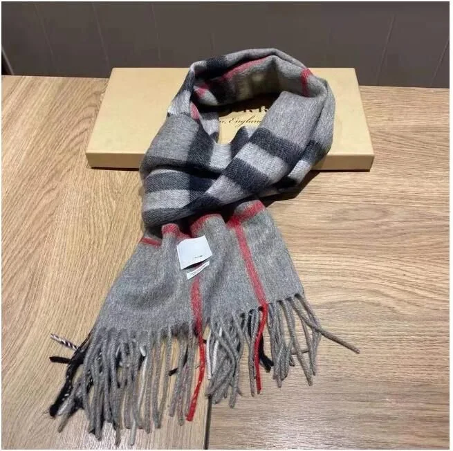 New Fashion Cashmere Scarf with Plain Knit Design Solid Color Cashmere Scarf Women for Autumn and Winter Keep Warm