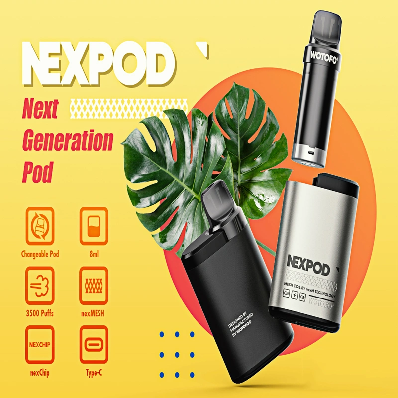 Best Vape Wholesale 2022 patentiertes Wotofo Nextpod 4000 Puff 8,5ml Ölkapazität Elektronische Zigarette mit Ersatz Einweg-Vape Pods