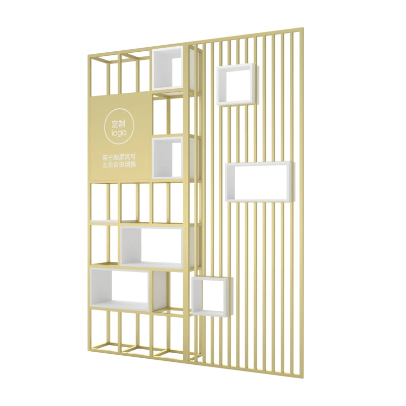 Minimalist Home Decorative Folding Screen Store Partition Shelf