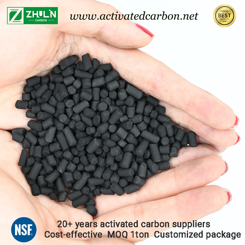 Popular Products High Iodine Value 950mg. G 4mm Pellet Activated Carbon for Air Purification