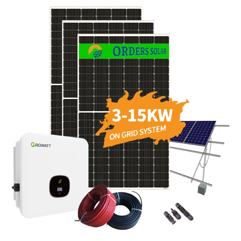 Orders 10kw Solar PV Modules on Grid Solar Systems Tied to Grid