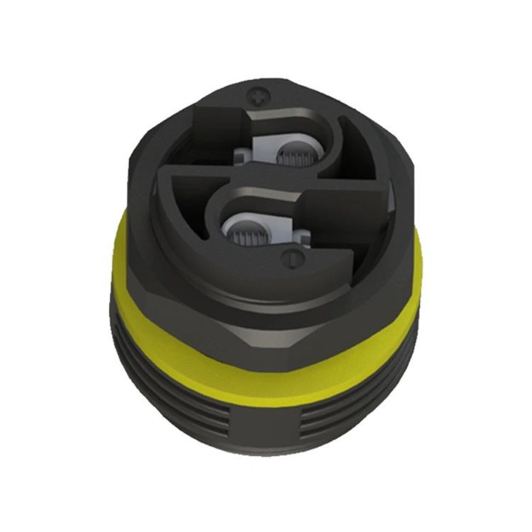 IP68 Black and Yellow M16 Waterproof Multiconnector Panel Mount Connectors