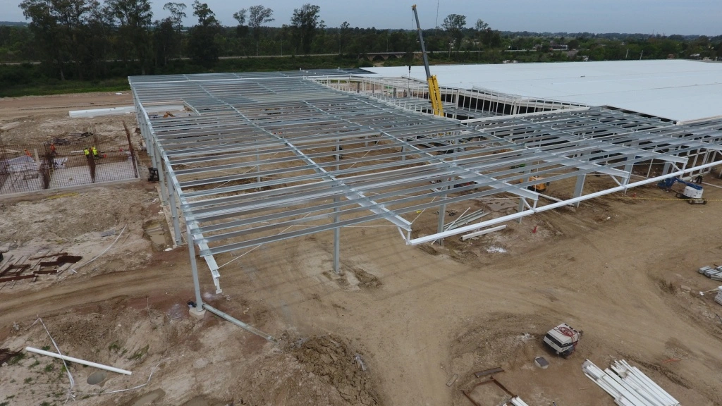 Structure métallique préfabriquée de supermarché avec certification CE