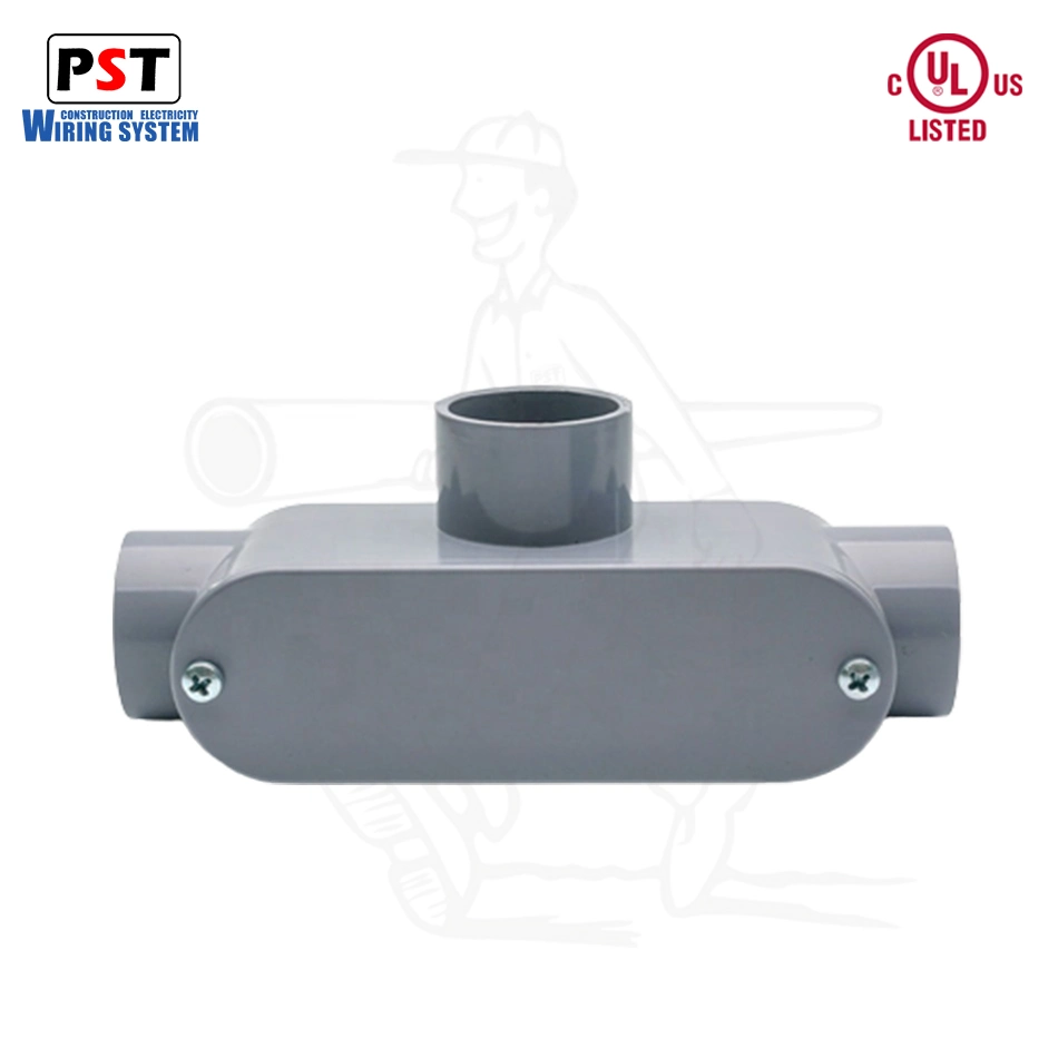 Lb/Ll/T Type Electrical PVC Outlet Conduit Body Plastic with Cover