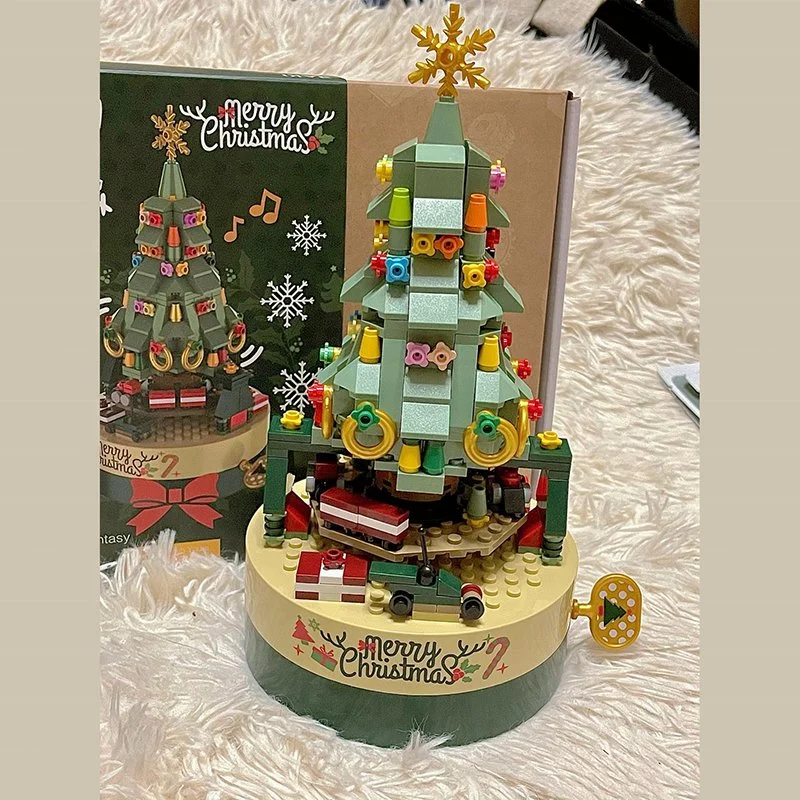 Navidad Color árbol Música Caja bloques de Construcción Conjuntos de Juguete DIY Ladrillos