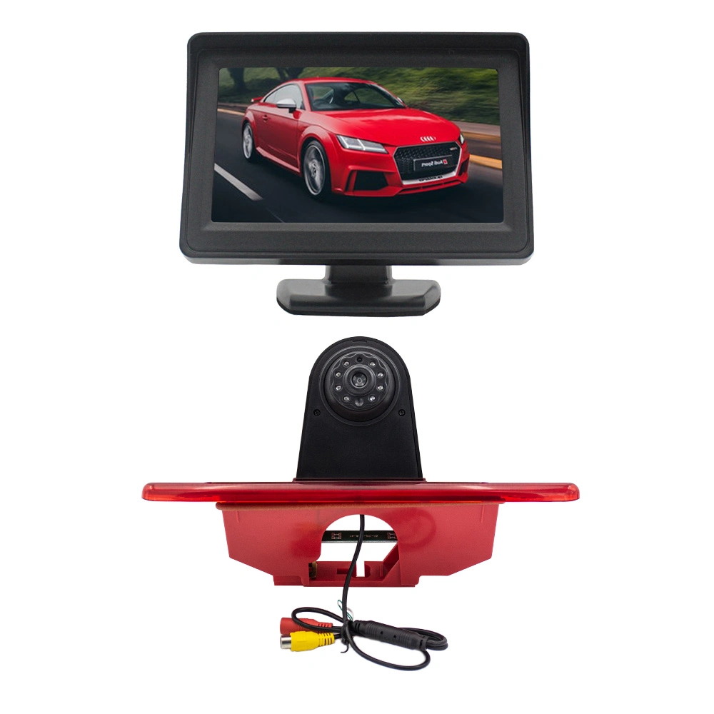 Écran LCD TFT 4,3 pouces de bureau portables Rétroviseur de voiture avec l'arrière jusqu'appareil photo d'affichage Vue arrière