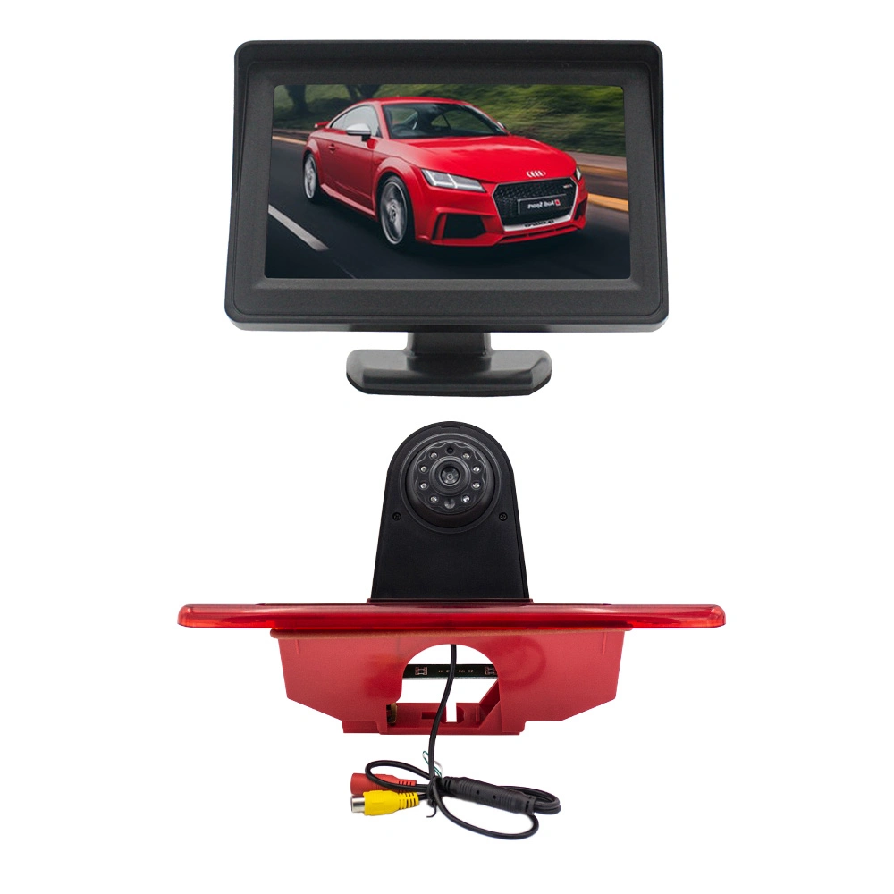 Ecrã LCD TFT de 4.3 polegadas Vista traseira de um automóvel de secretária portátil Visor do espelho com vista traseira da câmara de marcha-atrás