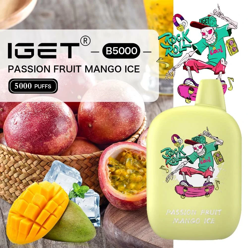 100% Original Iget B5000 15ml Vape Liquid Fruit Flavors 500mAh Battery for Rechargeable