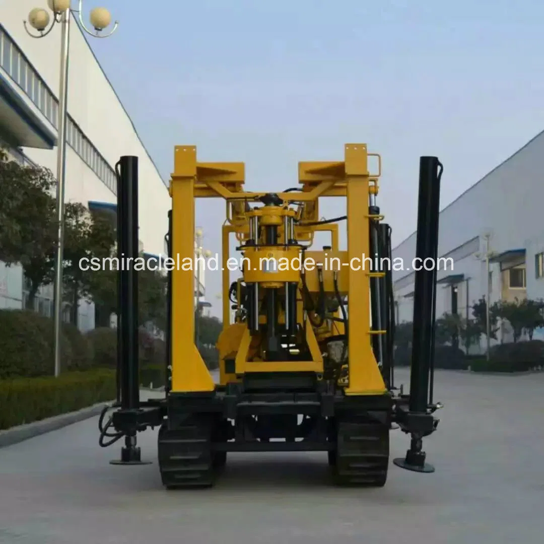 200m Deep Crawler Mounted Hydraulic Water Well Borehole Drilling Equipment with Mud Pump (YZJ-200Y)