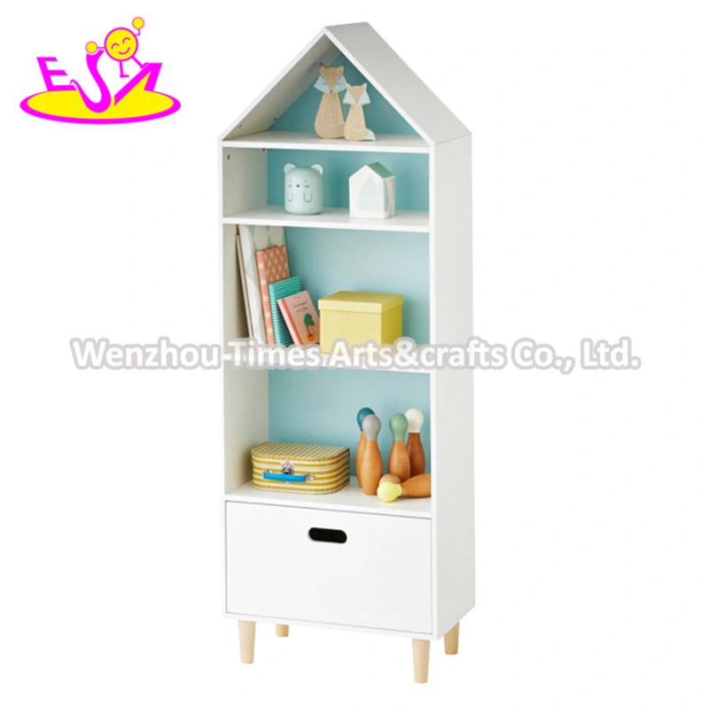 2020 Hot Sale Children Wooden Toy Organizer with Bookshelf W08c294