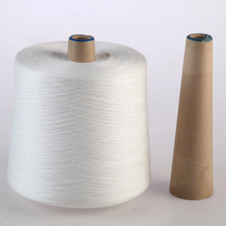 100% Polyester Sewing Yarn Heat Set Ring Spun Raw Material "Sinopec Yizheng"