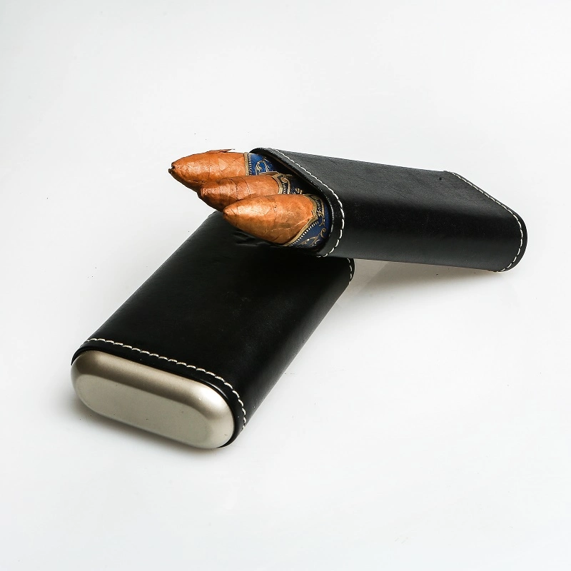 Custom Leather Cigar Box for Travel Cigar Packaging