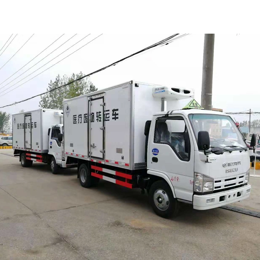 Isu-Zu Medical Waste Transfer Vehicle Hospital Clinical Waste Disposal Truck Medical Refuse Transfer Vehicle with Refrigeration Function