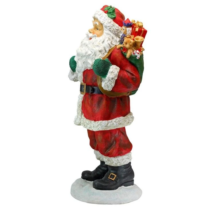 Custom Hot Sales Resin Crafts Santa Claus Holiday Statue Home Decor Figure