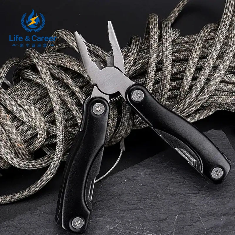 Camping Multitool Folding Plier Scissors Fishing Multi Tools Plier Screwdriver Bits Knife Multifunctional Survival Tool