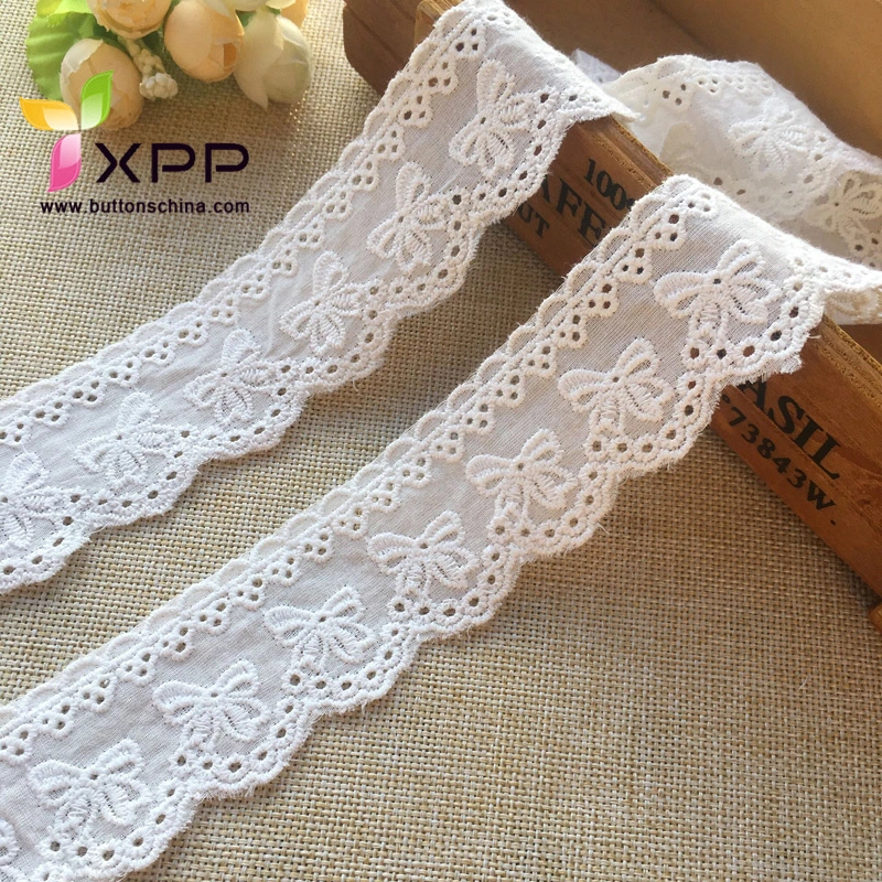 50% off 100% Cotton Embroidered Fabric Lace for Fashion Dress (BP-035) Embroidery Textile Curtain Lace