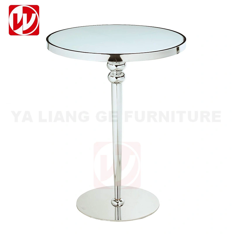 Outdoor Garden Furniture Silver Stainless Steel High Bar Table Event Cocktail Table