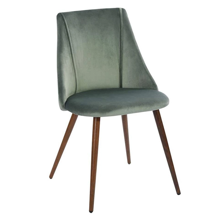 Luxury Design Metal Legs Velvet Hotel Leisure Dining Chair