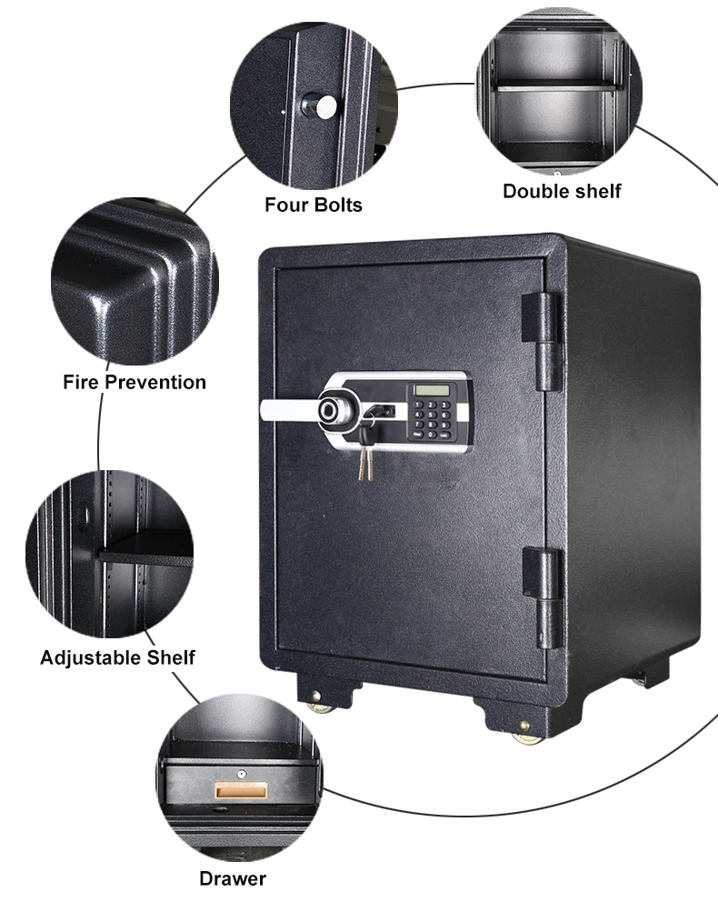 Feuerfeste Caja Fuerte Safe Box Hohe Qualität Heavy Duty Luxus Home LCD-Display Elektronische Sicherheit Digital Fingerabdruck sicher