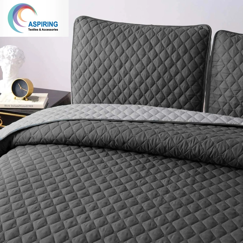 Leve e macio de 3 Peças Conjunto Quilt com várias almofadas ultra-Sham colchas de cama Coverlet acolchoados cobrir