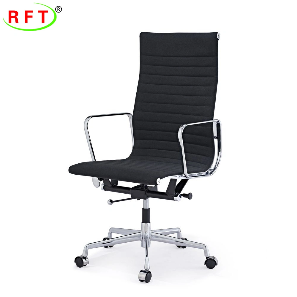 Light Grey Fabric Linen Abjustable Design Popular Computer Revolving Executive Chair