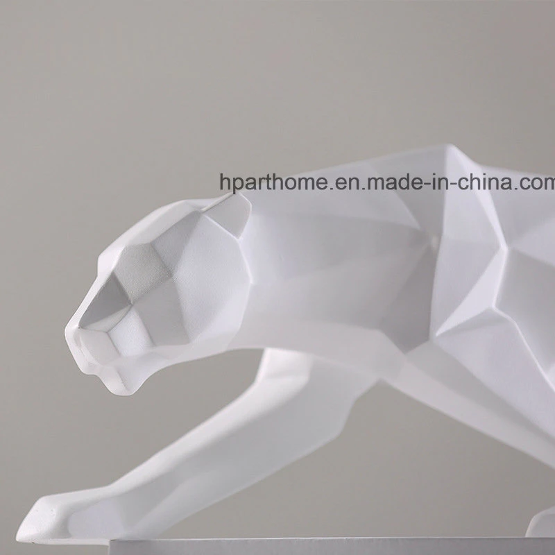 Handmade Christmas White and Black Panther Resin Home Crafts