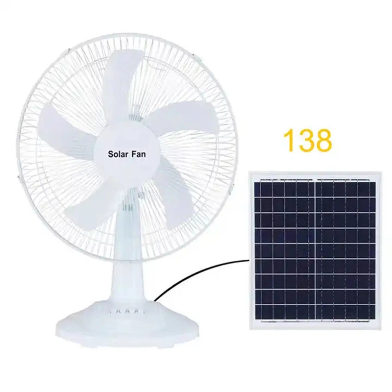 Solar Power AC 12V DC 12 16 18 Inch Rechargeable Solar Powered Pedestal Standing Stand Table Fan with Solar Panel Remote Control