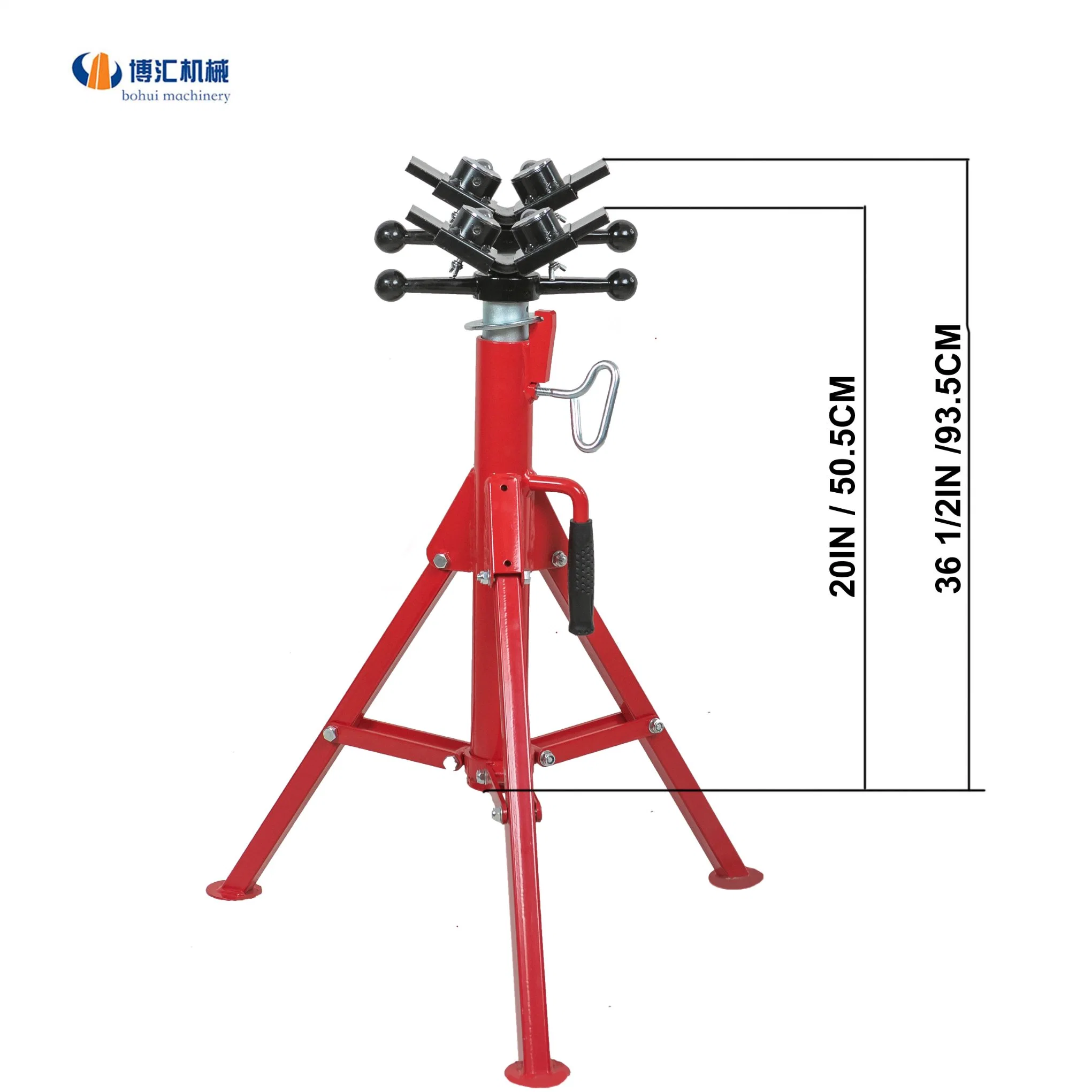 Single Ball Head Pipe Stand 50.5-93.5cm Height Pipe Jack Vice Stand
