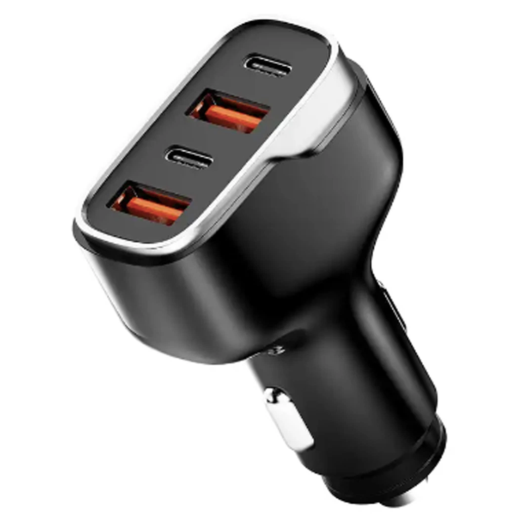 Adaptador de asiento transparente USB C y Tracker Multi rápido rápido Carga Teléfono Cargador de coche