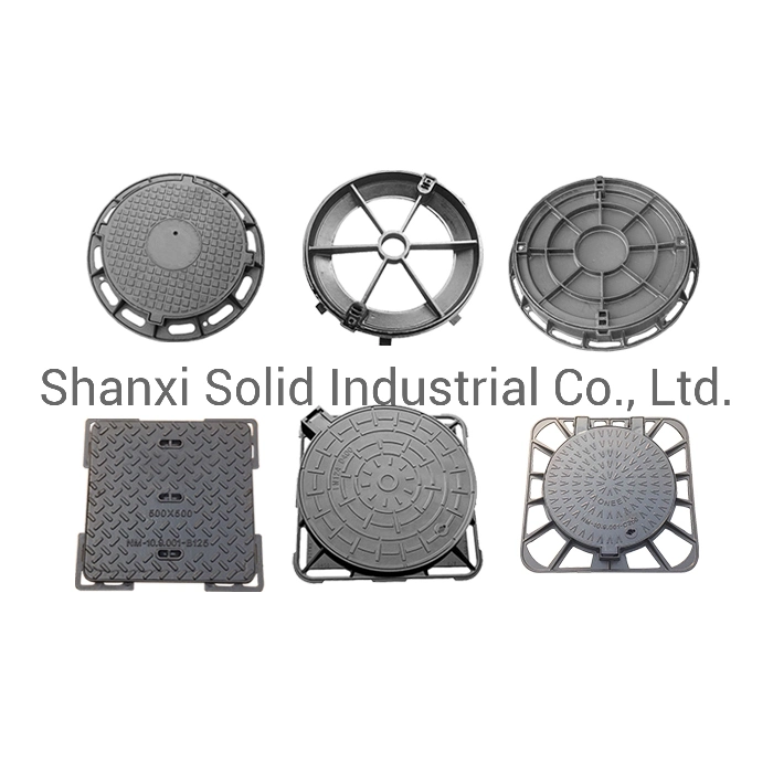 Supplier Wholesale OEM En124 B125 C250 D400 E600 F900 Ductile Iron Casting Round and Square Double Triangular Manhole Cover with Frame Factory Price