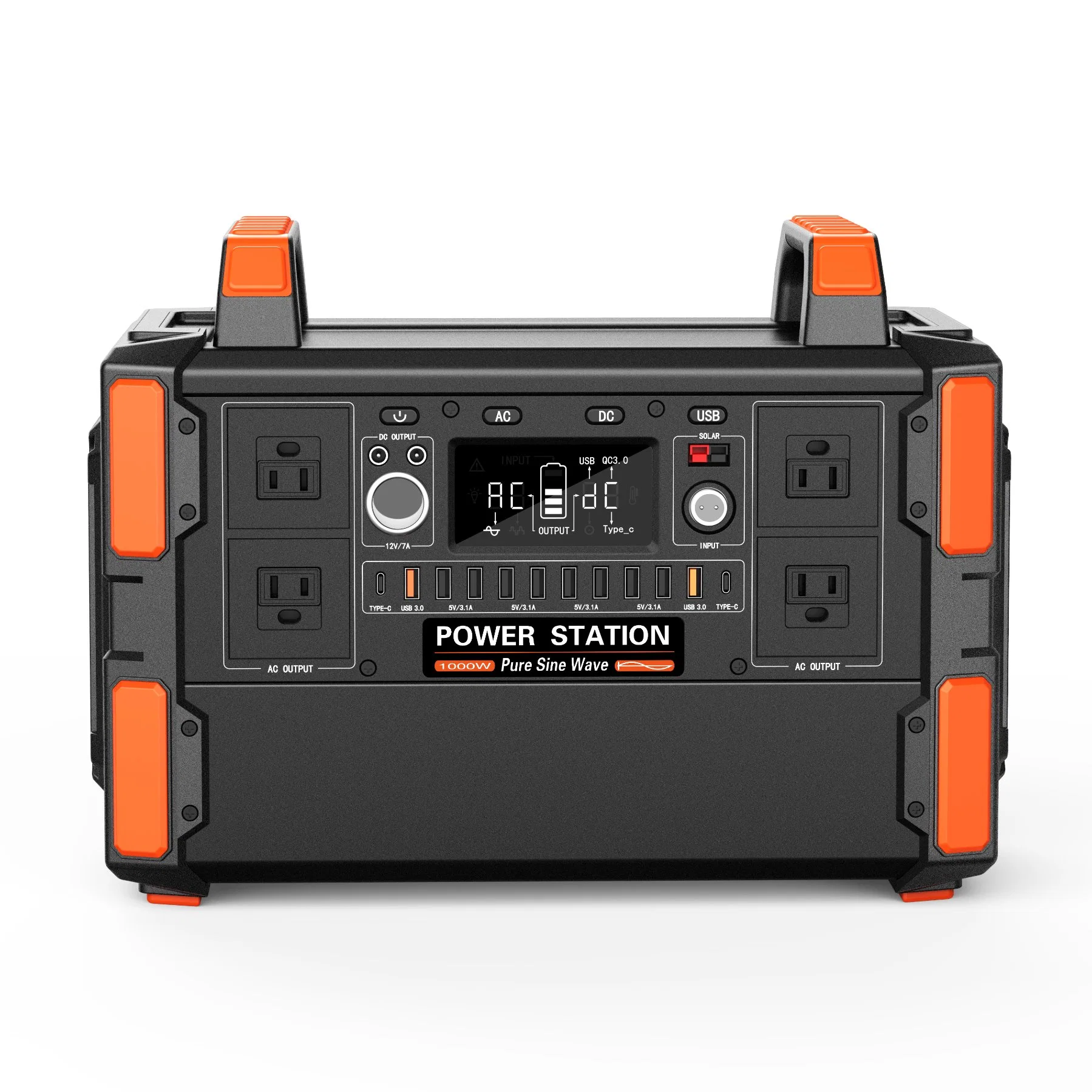 1000wh Station de charge portable pour véhicules électriques, alimentation solaire, générateur 110V 220V, onduleur, usine F132.