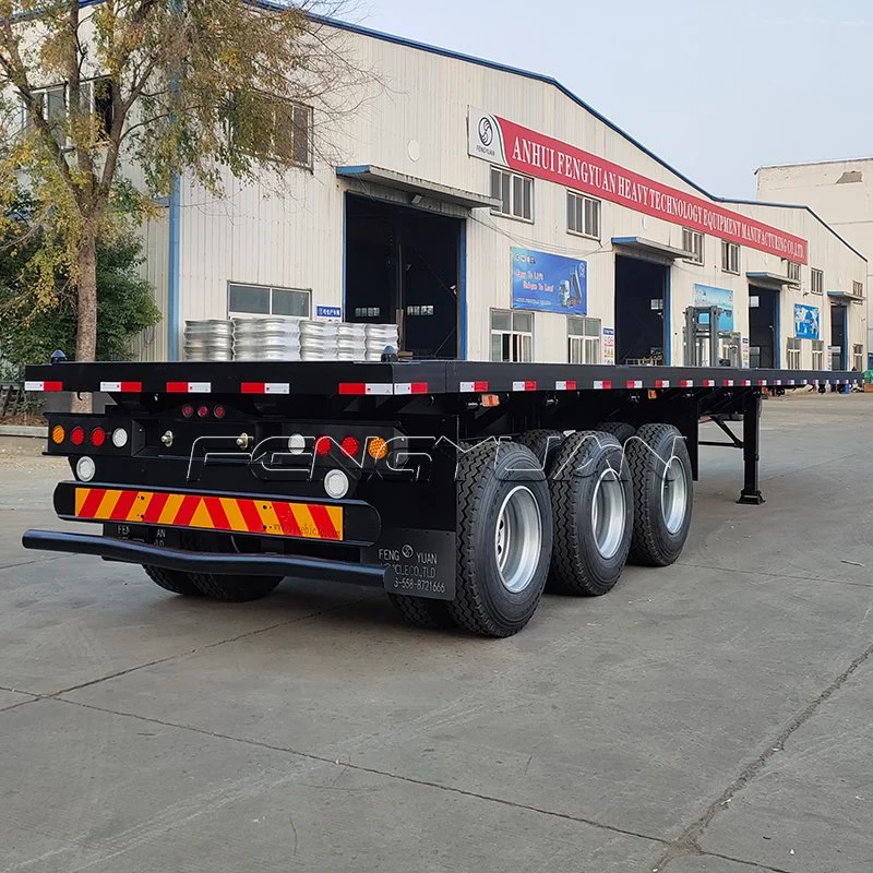 China Fengyuan Manufacture Tri Axles 3 Axle Semi Truck Trailer for Transport Fleet