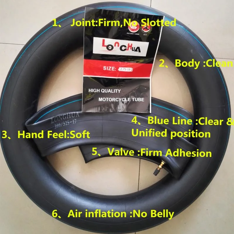 Distributor ISO9001 Certificated Natural Butyl Motorcycle Inner Tube (300-18)