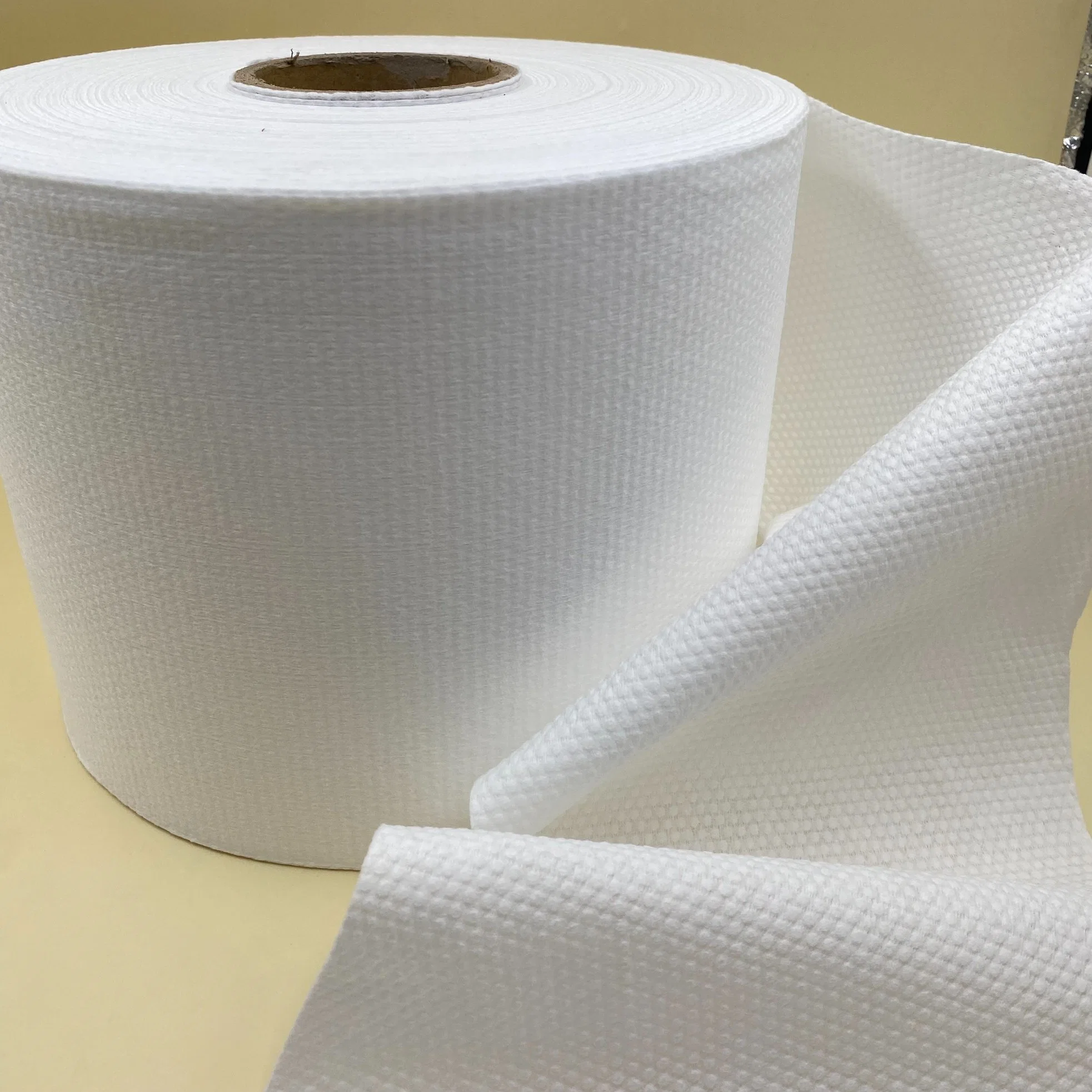 Spunlace Raw Material Fabric Roll Non Woven Fabrics Rolls Facial Tissue Paper Mother