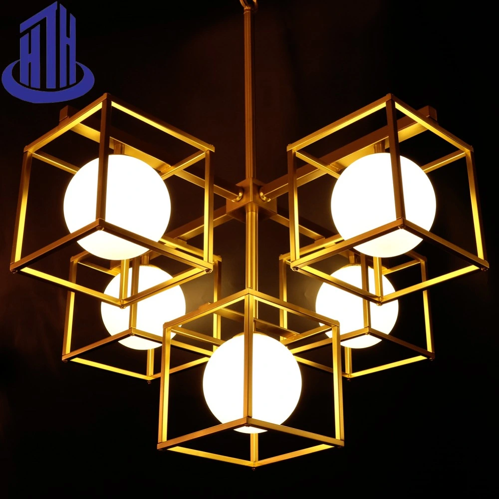 LED Retro Copper Modern Simple Luxury House Ceiling Decorative Metal Hanging Pendant Lamp
