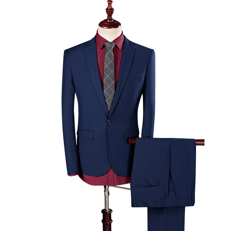 Оптовая торговля новый королевский Синий костюм из двух частей бизнес-повседневный Slim Style в версии Bridegroom свадебный костюм для мужчин Custom