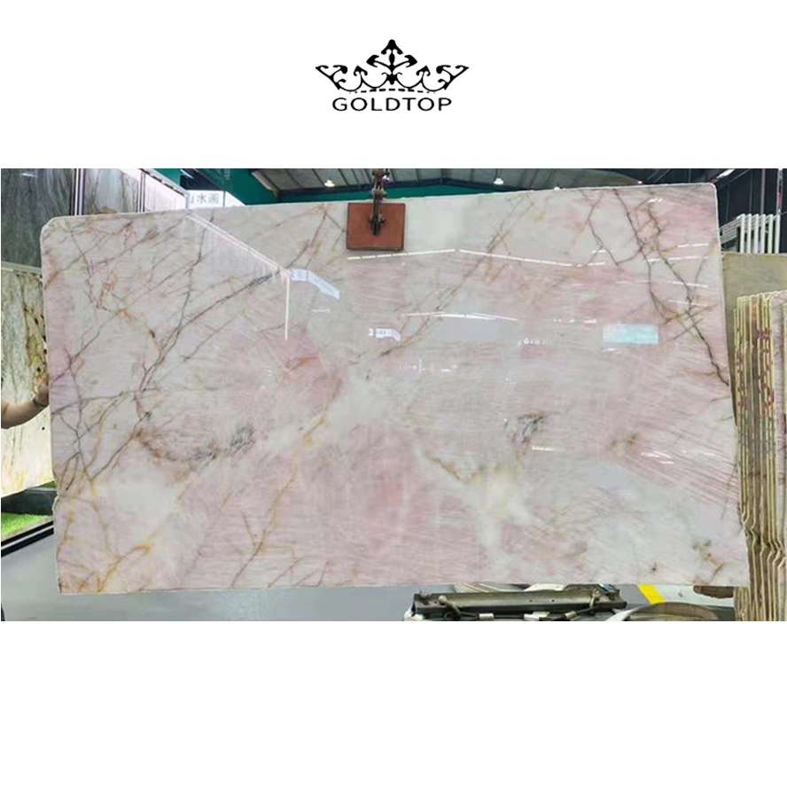 Chinese Ornament Natural Stone Polished/ Honed Surface Bathroom/Kitchen /Living Room Countertop Pink Crystal Marble for Home