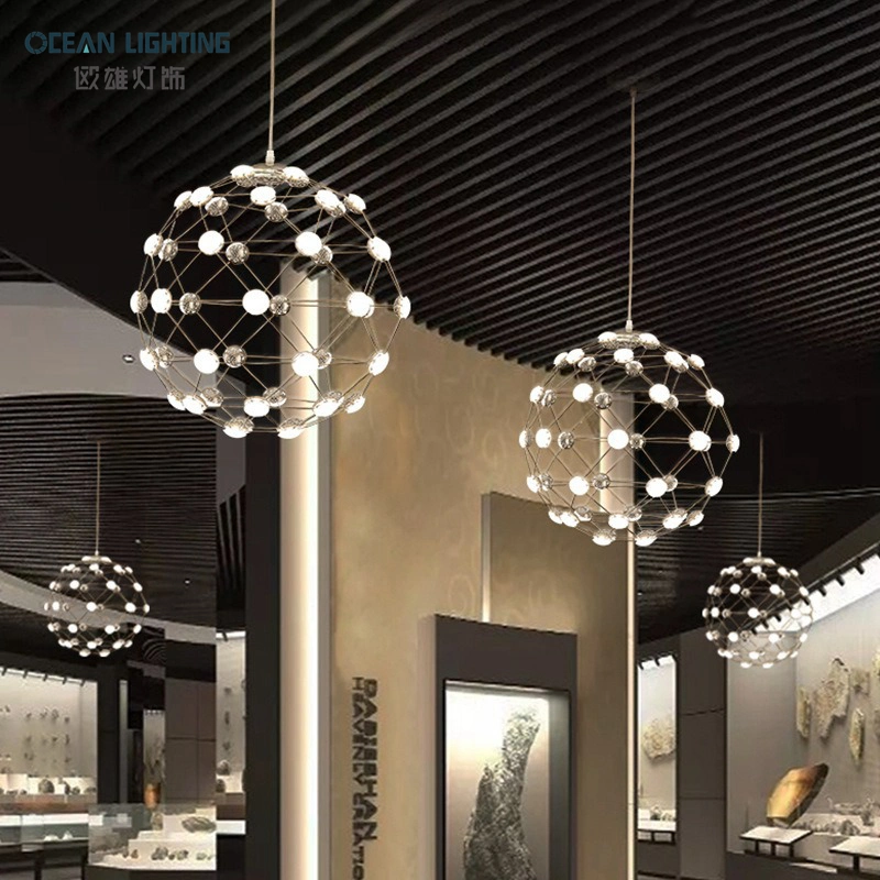 Ocean Interior Decor Modern Luxury Ball Chandelier Lighting Sparkle