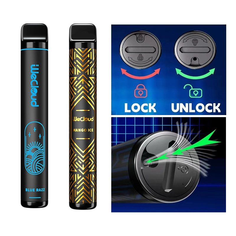 OEM Fabrik Günstige Großhandel/Lieferant Custom Child Lock leer 2% Nikotin Kostenlose 2ml Mesh Coil 600 800 Puff Einweg E Zigarette Vape