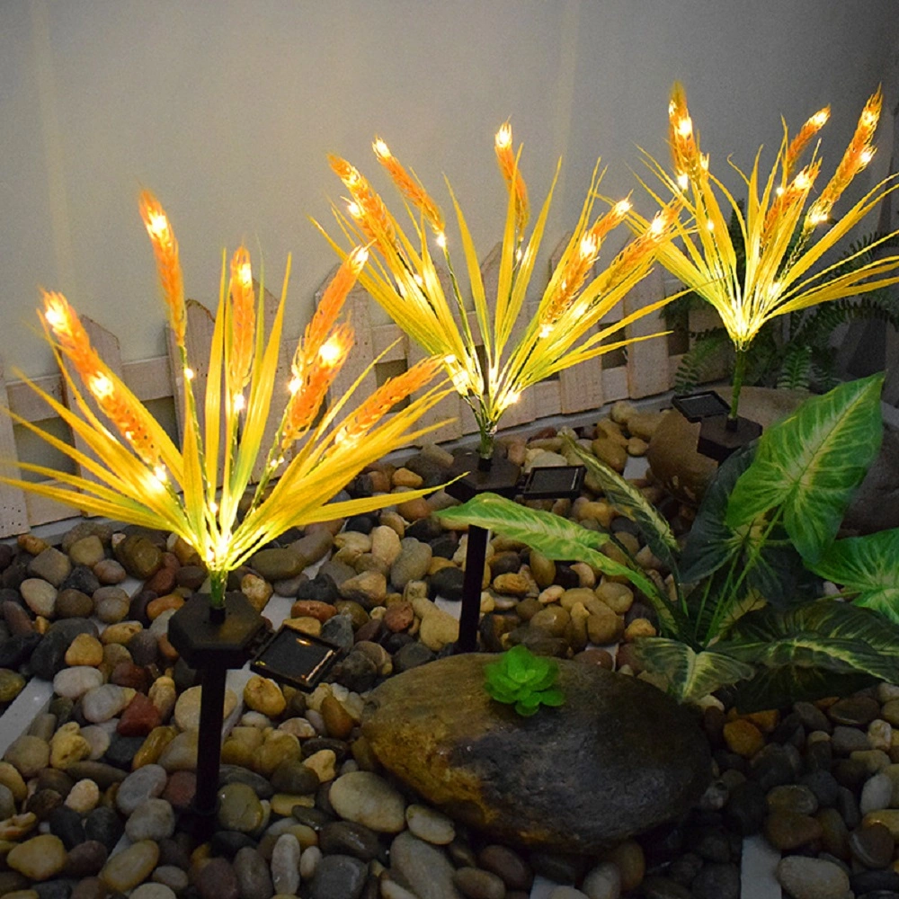 Powered Solar Garden Wheat Ears Figure Lights Lamp for Walkway Home Garden Wyz18468