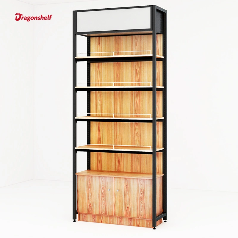 Dragonshelf Modern Adjustable Wooden Boutique Shelves Display for Grocery Store, Stationery Store