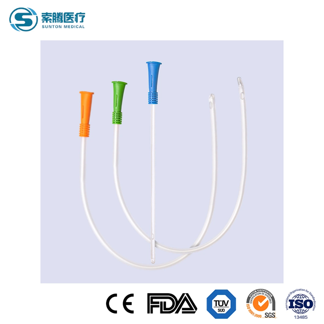 Sunton China catéteres desechables Nelaton catéter venoso médico desechable PVC Catheter Kits Factory Venta PVC material Urology catheter