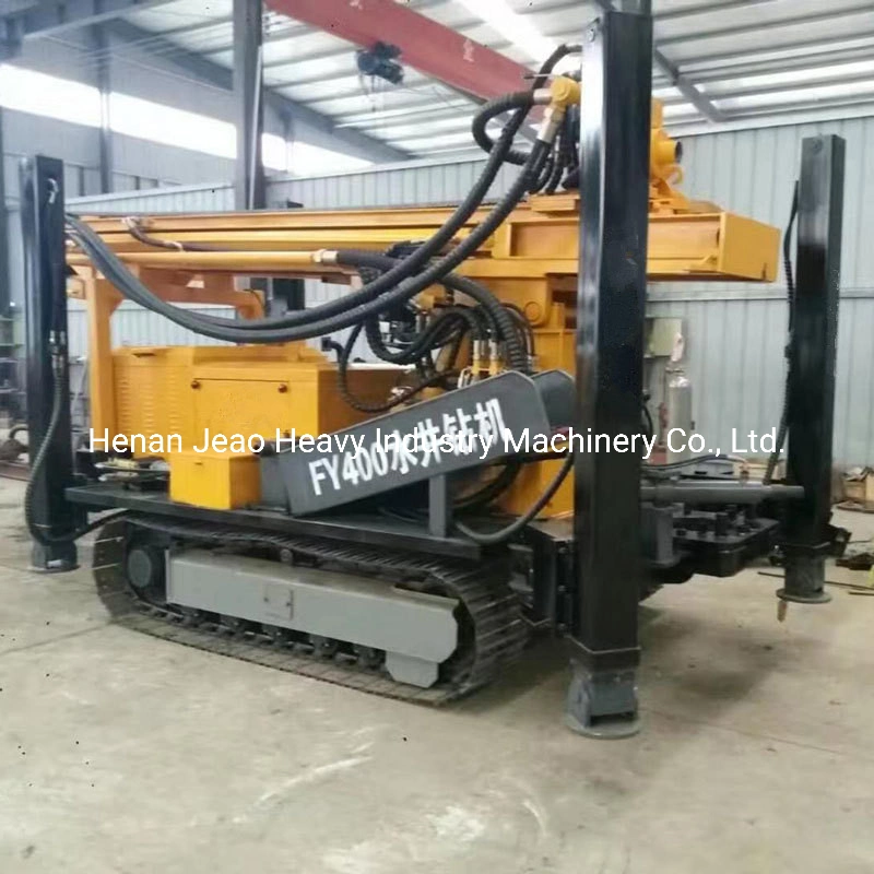 450m Depth Crawler Hydraulic Pneumatic DTH Water Drilling Rig