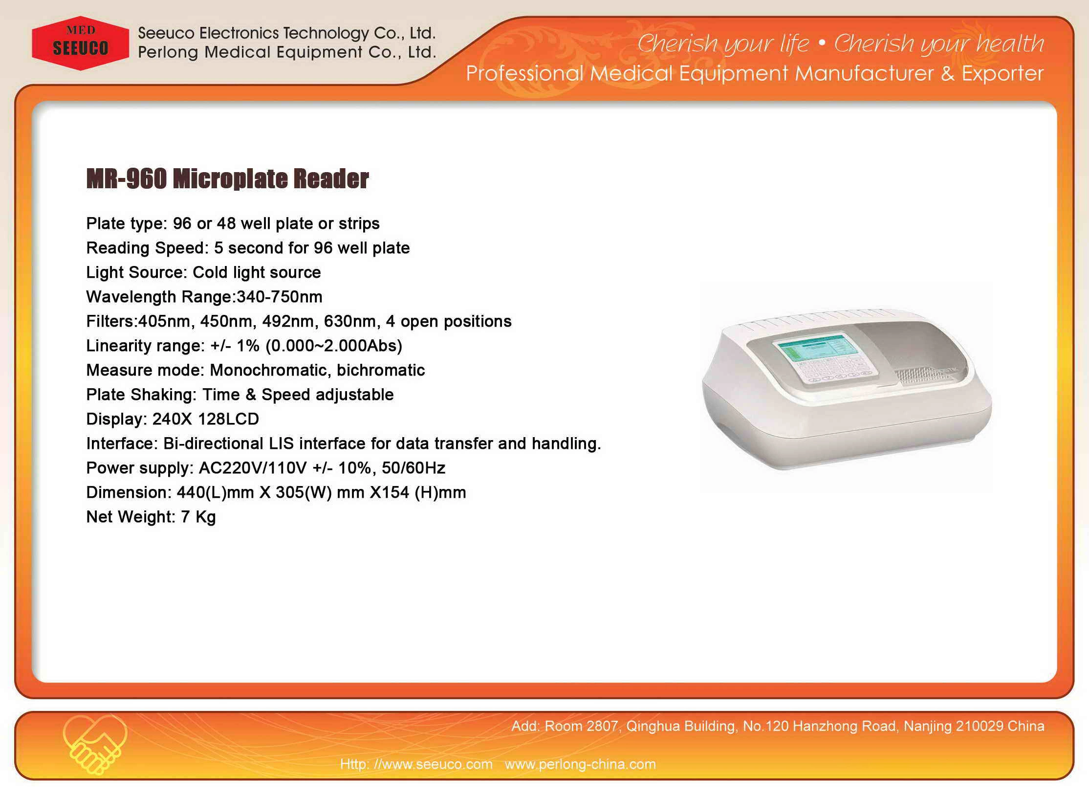 Hot Sales Medical Mr-960 Elisa Machine