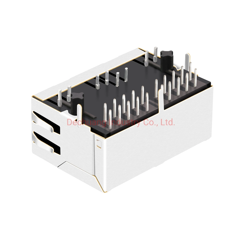 Tomas de Fast Ethernet 10/100/1000Base-T impermeable PCB modular de la red LAN magnético Conector RJ45