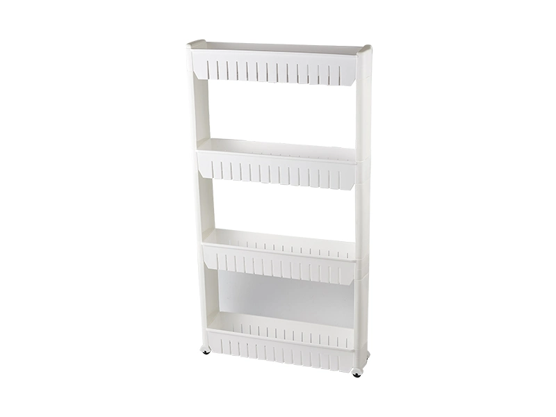 Kitchen Racking Shelves Plastic Shelves Storage Racks Black 4 Tier Shelving for Homes