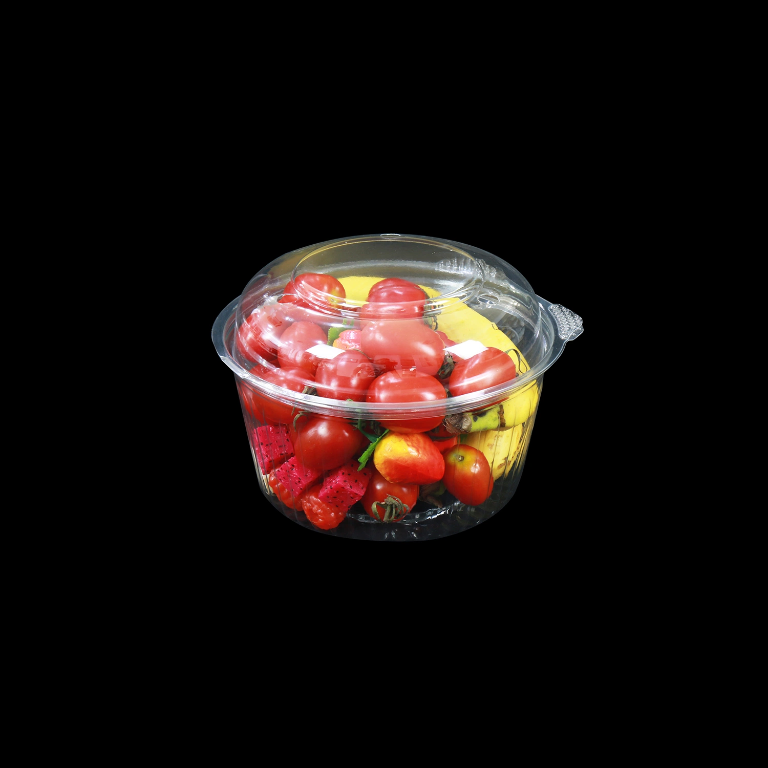 Envase de plástico transparente desechable a medida Embalaje de verduras Clamshell Bandeja de frutas Caja de ensaladas para mascotas